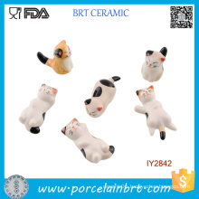 Cute Little Cats in Different Shapes Ceramic Chopstick Rest